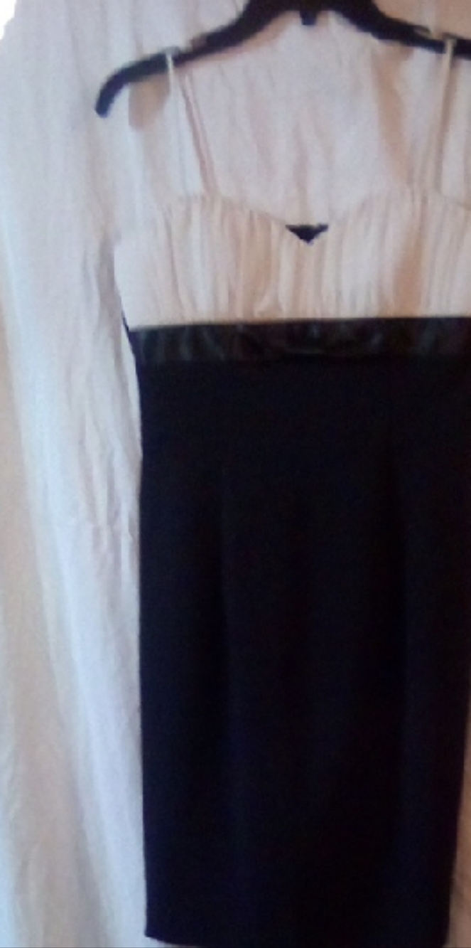 Speechless Strapless Black and White Dress